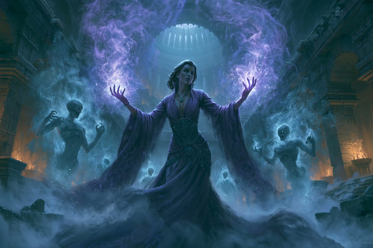 黑暗奇幻插画：描绘一个[subject]，采用经典奇幻封面艺术风格。戏剧性的构图，强健有力的解剖结构，丰富的大气光效，错综复杂的服饰与武器细节，史诗般的环境，绘画般的写实主义，深…
