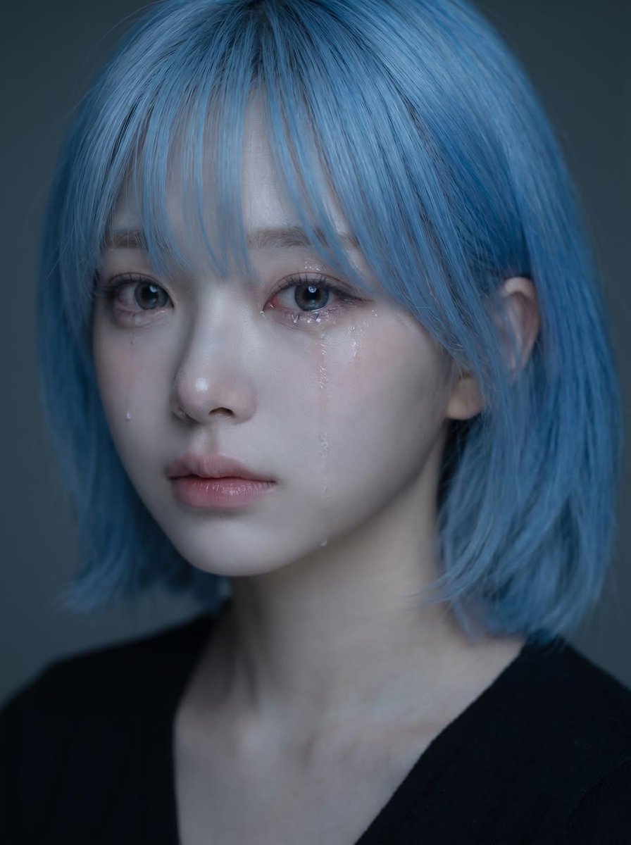 以上传的肖像作为主体面部、发型、面部结构、肤色、表情和整体印象的参考。 为同一个人创作一张高质量的写实情感肖像,带有柔和的悲伤情绪和可见的泪水。 核心概念…