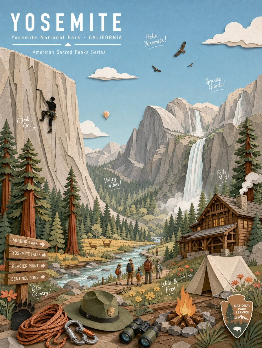 填空变量 [MOUNTAIN NAME] = YOSEMITE（约塞米蒂） [LOCAL NAME] = Yosemite National Park（约塞米蒂国家公园） [CO…