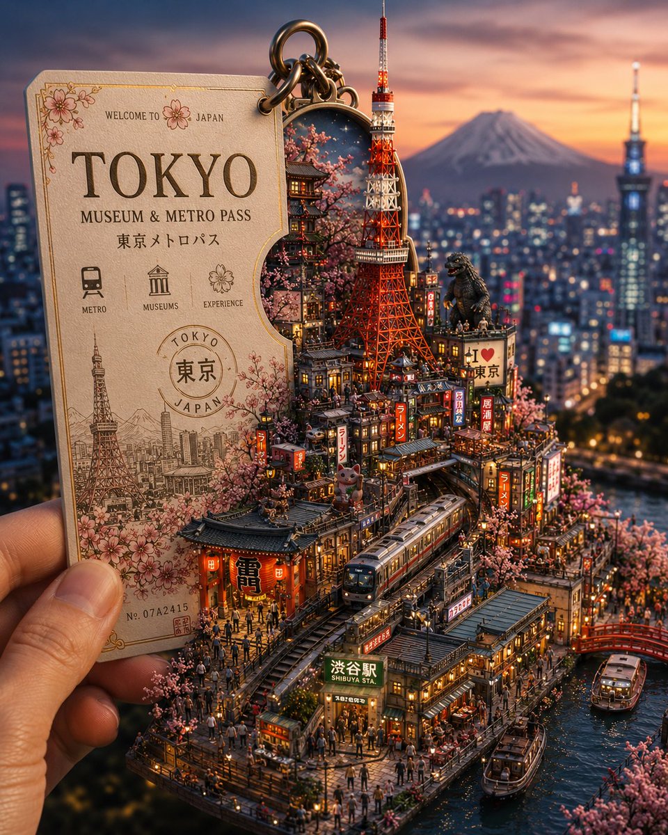 设计一张高端典藏旅行卡视觉海报，纵向 4:5 构图，主题围绕 [CITY]（城市）与 [COUNTRY]（国家）。画面中一只手握着一张做工精美的 [CITY] 典藏旅行卡（可设计…