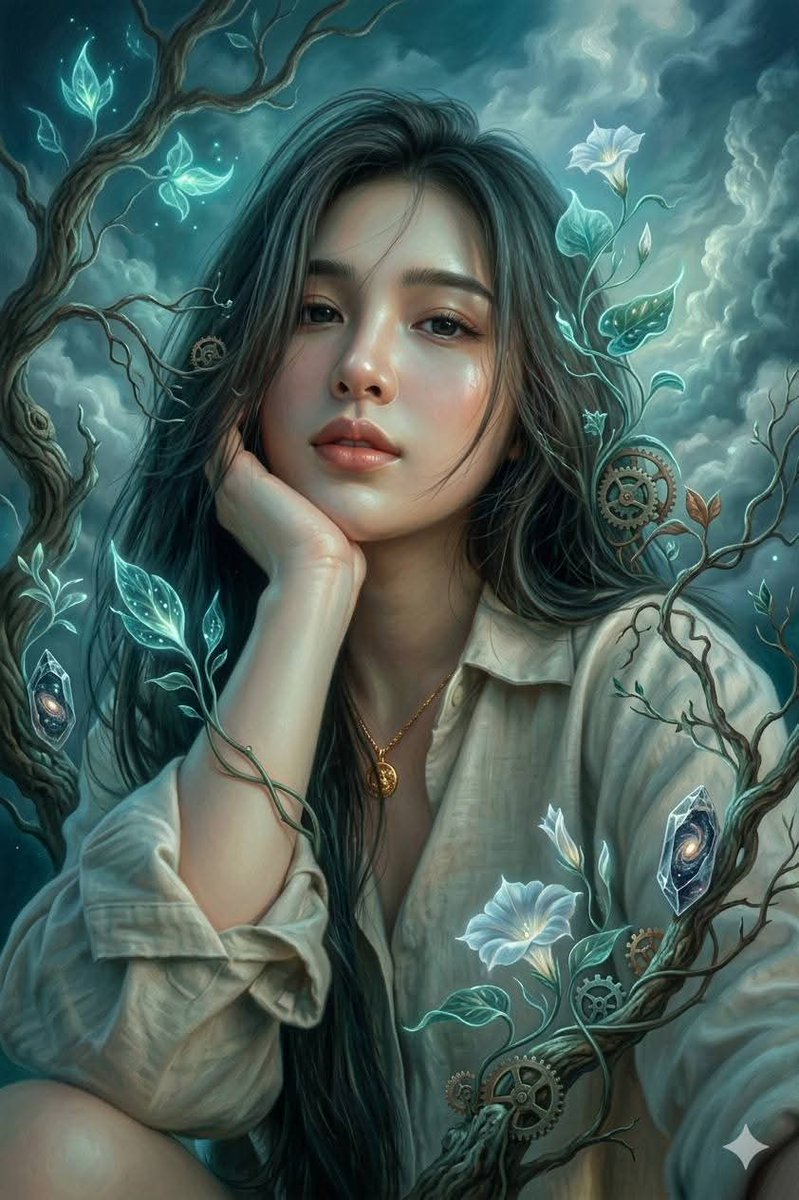 DREAMLIKE-SURREALIST（梦幻超现实主义） 由 Google Gemini nano banana pro 创建 提示词 ⤵️ 超精细的超现实主义肖像画，融合古典…