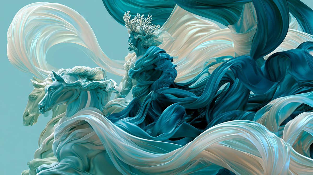 [LEGENDARY_FIGURE] 威临 [CREATURE/BEAST]，以光滑的体积感三维编辑插画风格呈现，巨大而半透明的丝绸缎带极光形态以 [COLOR1] 与 [COL…