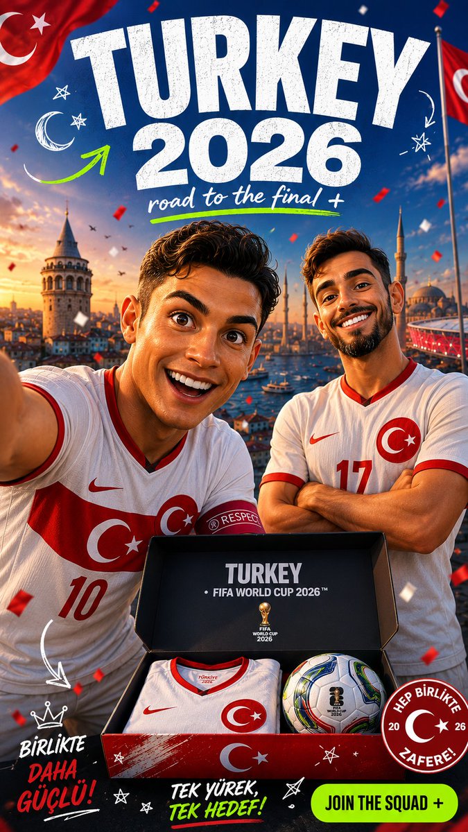 两个超光泽皮克斯风格的3D头像，代表[COUNTRY_NAME]参加2026年FIFA世界杯阵容中两位最大的现役球星。主球员以充满活力的表情向镜头倾斜，一只手臂伸出画面之外，第二…