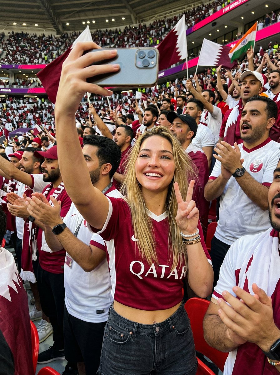 为卡塔尔加油 🇶🇦 FIFA世界杯 Sydney Sweeney、Madlyen Cline 与 Ana de Armas Nano Banana 2 via @ImagineA…