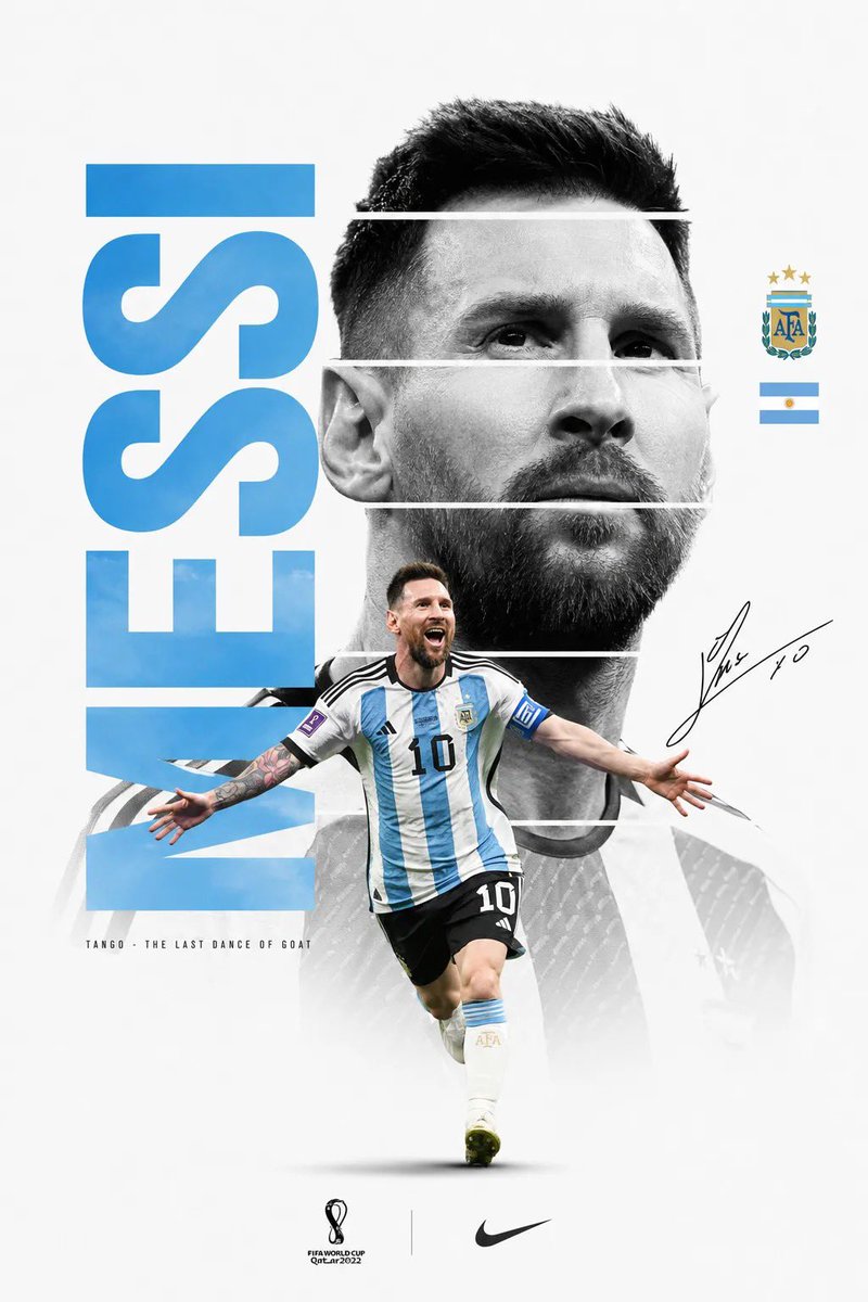设计一张高端 FIFA 世界杯海报,以一位传奇足球巨星为主题。极简白色背景,占据画面大部分的巨型单色人物特写肖像。肖像被切分成若干水平条块,条块之间留有细窄的白色间隙,营造出现代…