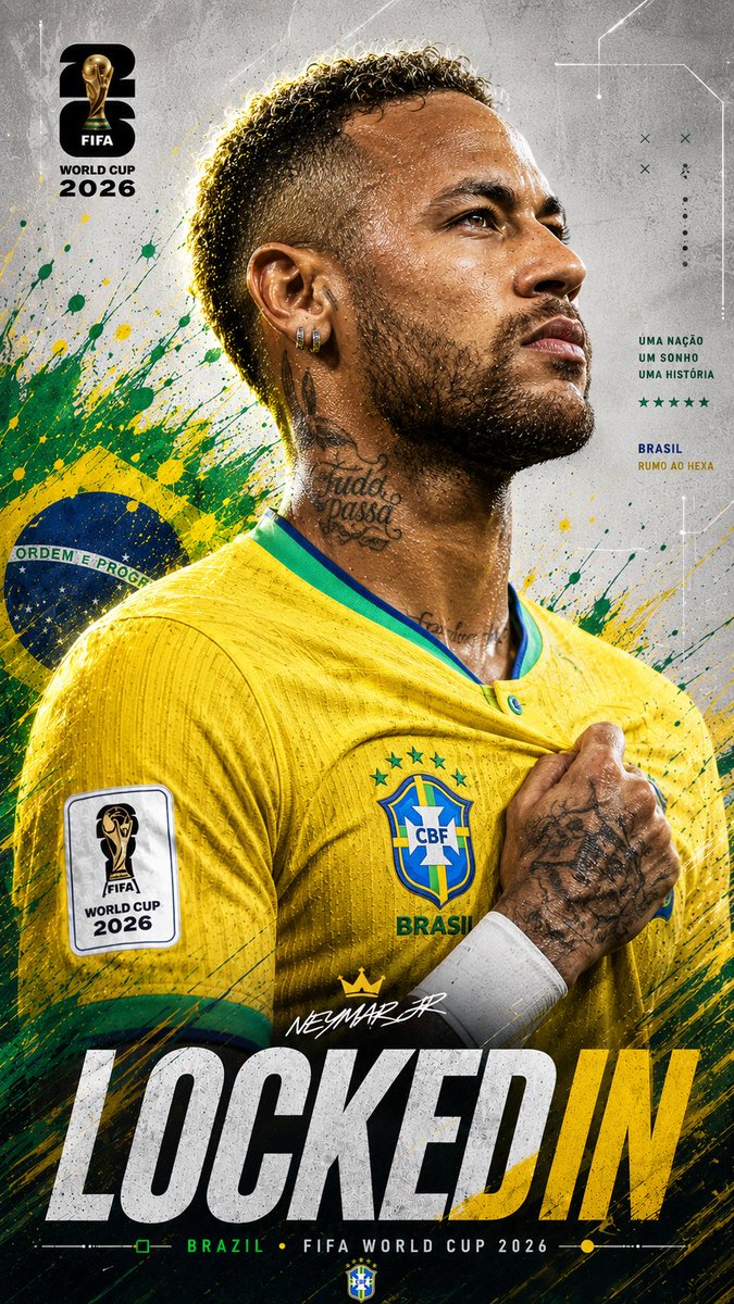 { "title": "通用 FIFA 2026 世界杯 “Locked In” 海报", "aspect_ratio": "9:16", "style": "超现实电影级体育海…