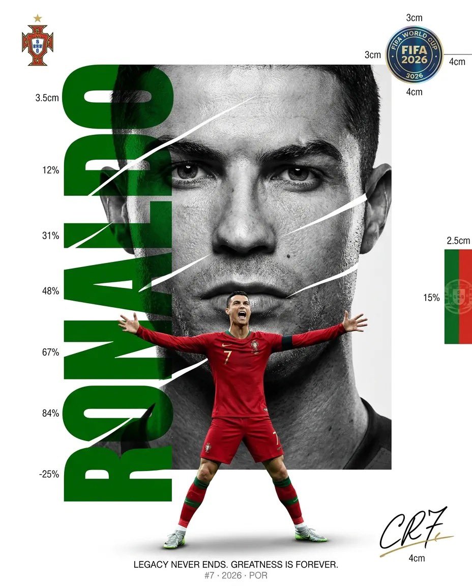 创作一张奢华版国际足联世界杯（FIFA World Cup）编辑海报。纯净白色背景。无体育场。无人群。无烟雾。无杂乱背景。极简奢华体育海报。4:5 纵向比例。 字体排版层（TYP…