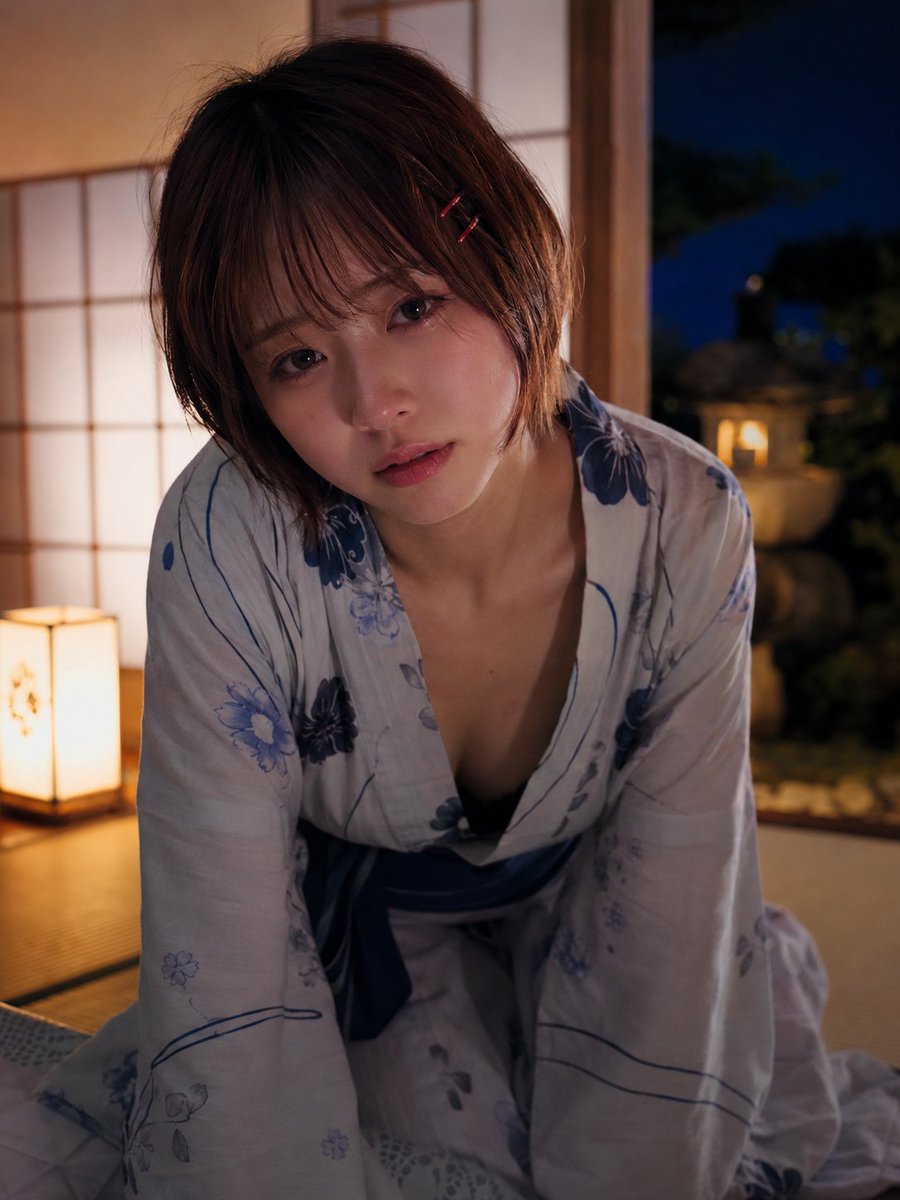 距周末还有 2 天… #AIart #GPTimage2 ------------提示词----------- 一张超写实的年轻日本女性的肖像，场景为夜晚的传…