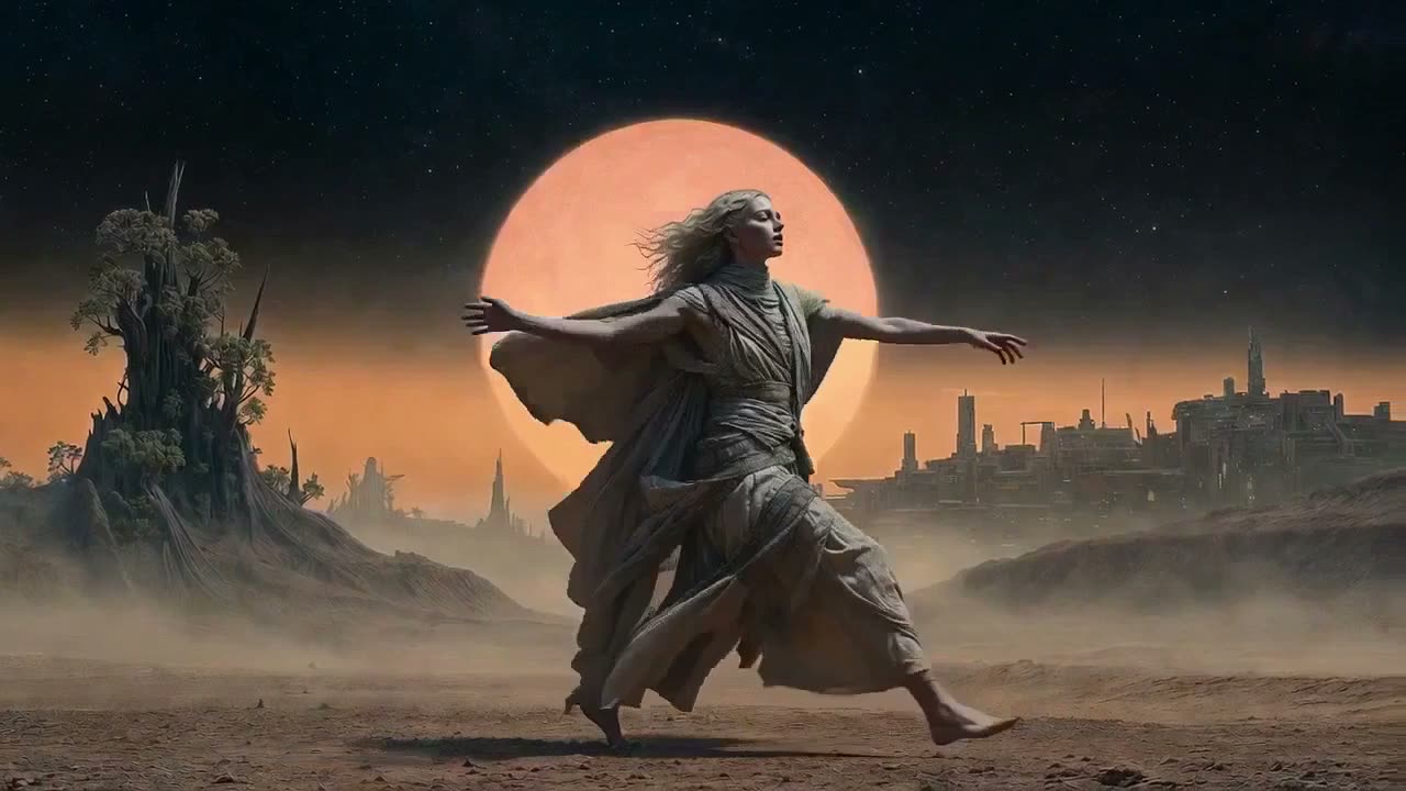 * 无转场镜头。无过渡。动态、高能量的杂技式战斗场面。流畅、有力且具有电影感的运动，动态清晰度极佳。角色执行快节奏的武术连击，包括回旋踢、飞膝、空翻、跑墙、跳…