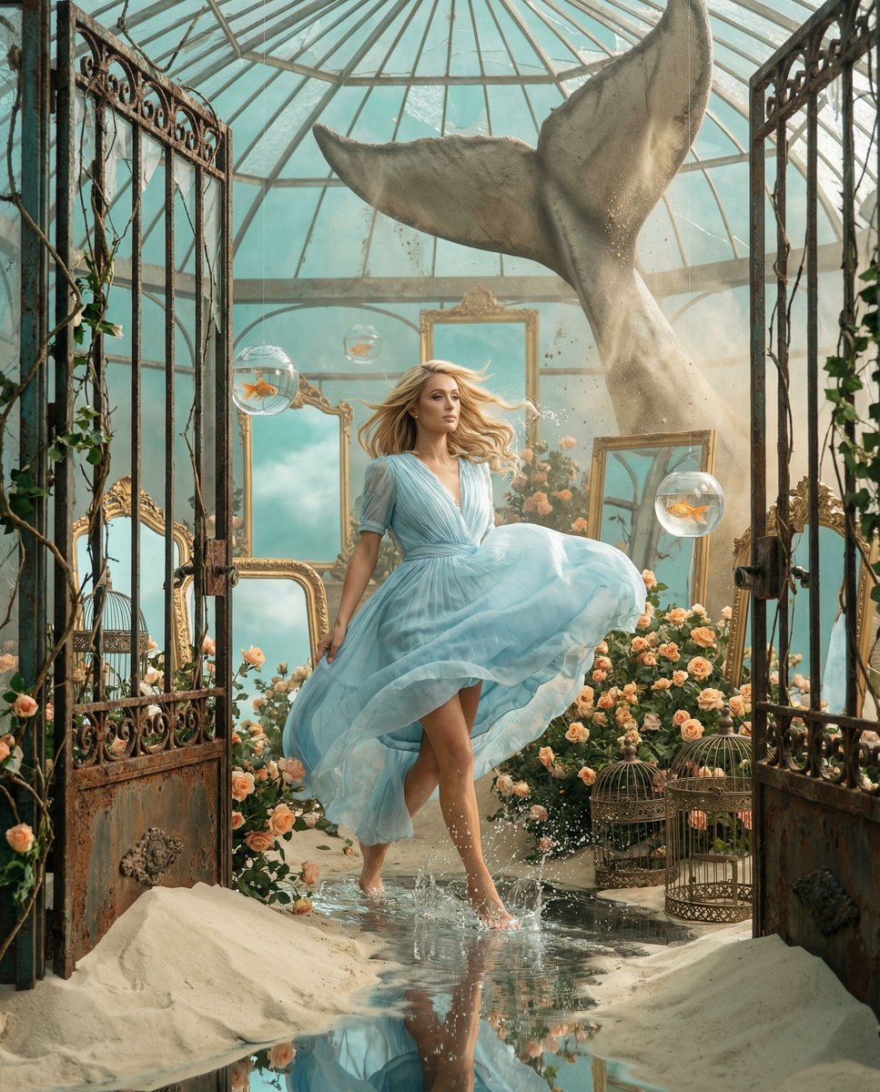 { "vibe_title_en": "The Desert Mirage Shattered in Time's Mirrors", "master_prompt": "透过一…