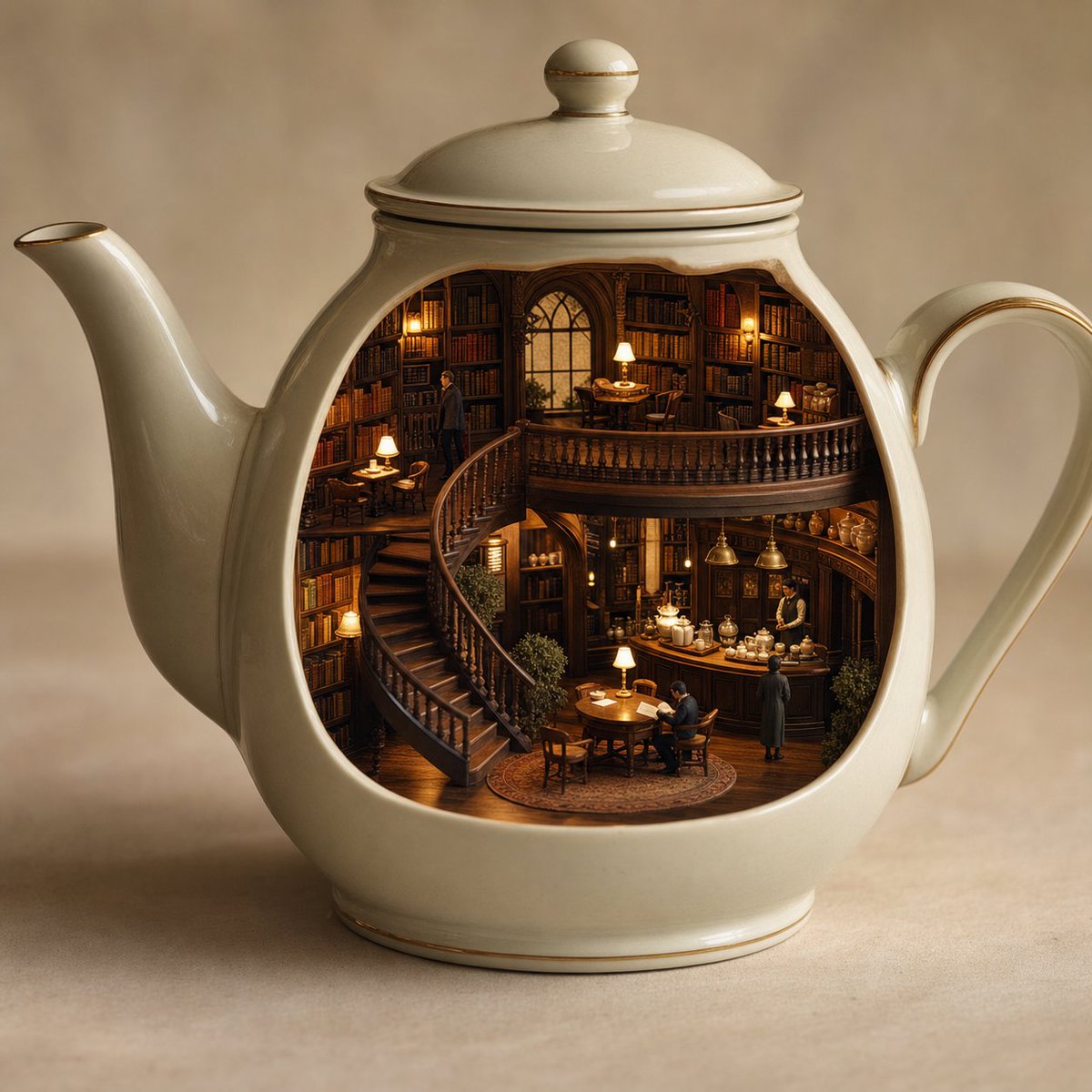GPT Image 2：在 [OBJECT]（物体）内部创建一个不可能存在的微型空间。 将物体以建筑剖切透视的方式呈现。保持外观一眼可辨，同时让内部变成一个完整设计的 [ROOM…