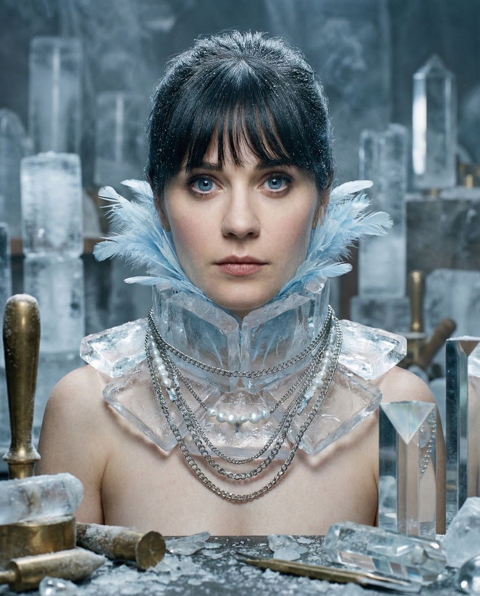 { "vibe_title_en": "Glacial Avant-Garde", "master_prompt": "105mm 中画幅美妆人像，拍摄对象…