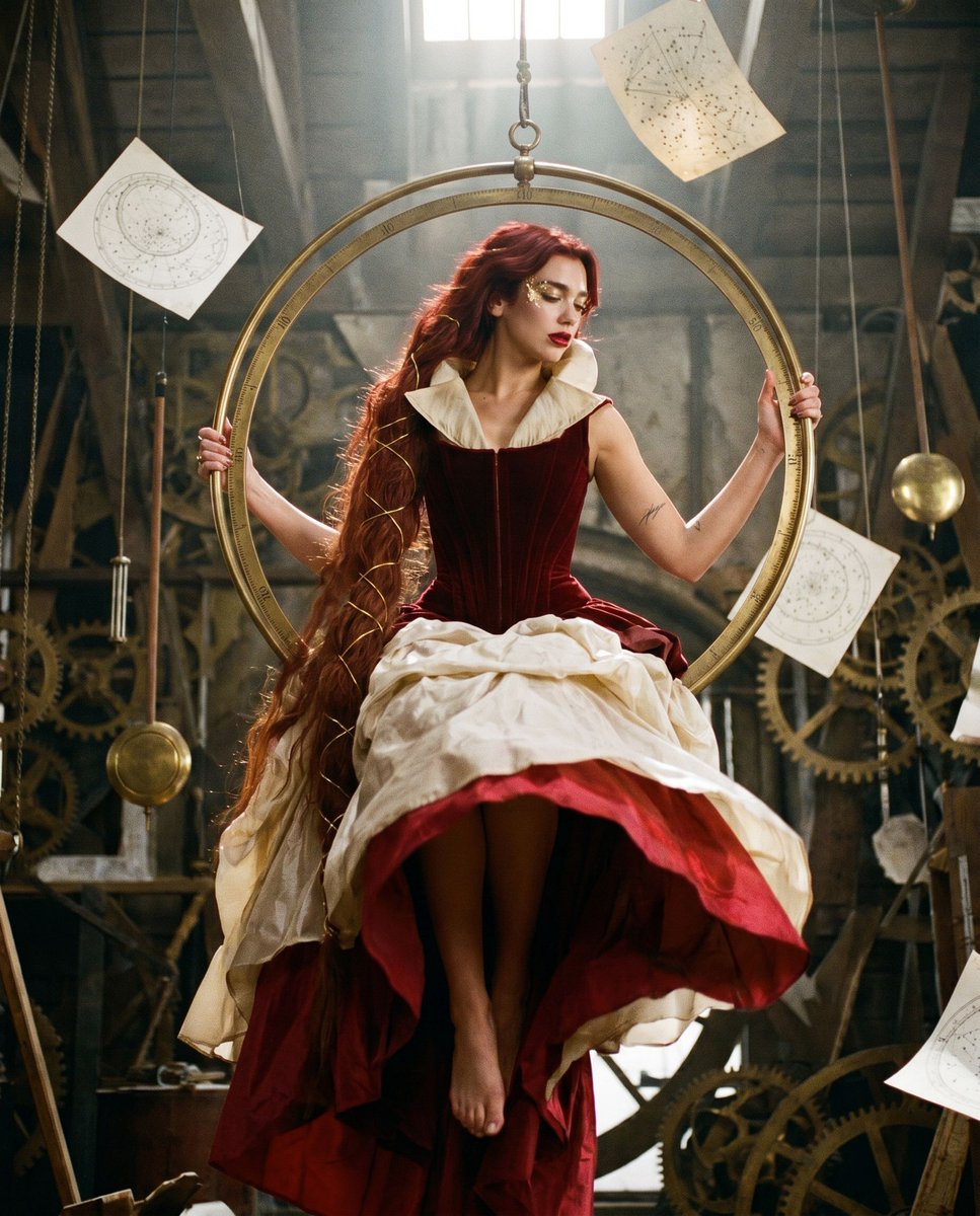 { "vibe_title_en": "Mechanical Dreams Where Time Hangs Suspended", "master_prompt": "The…