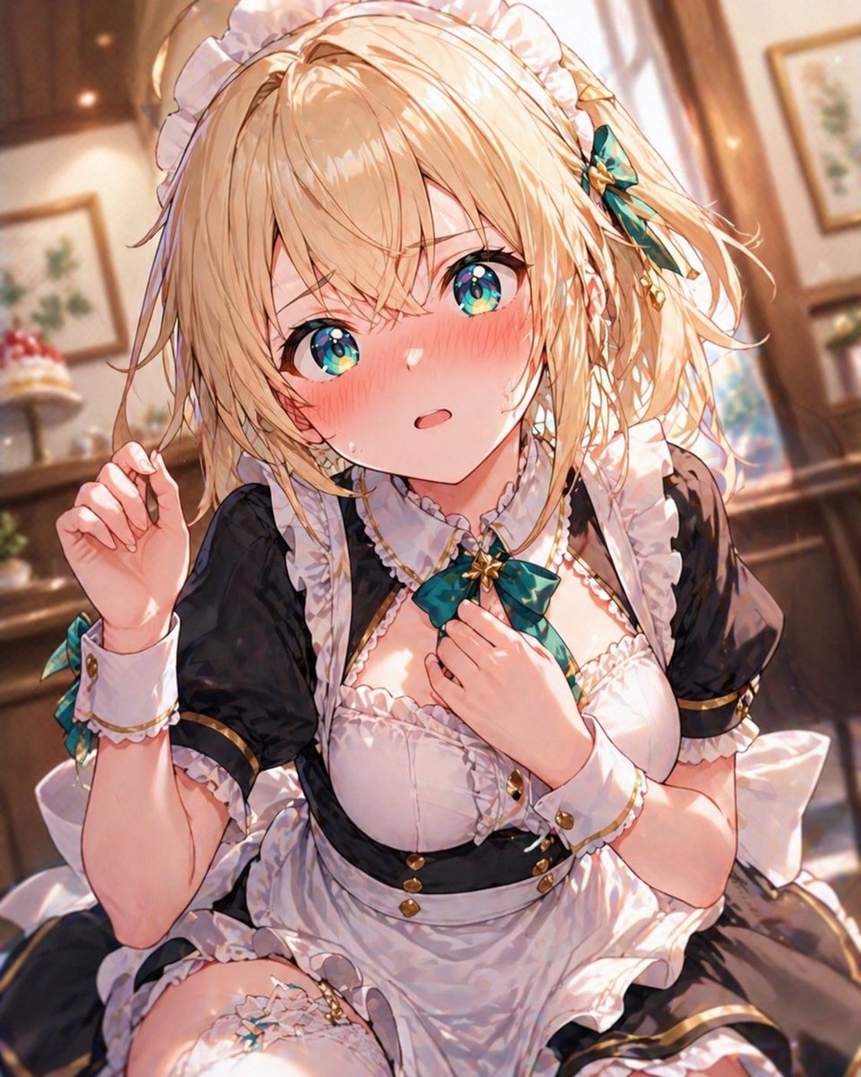 https://t.co/3ZkFjMQLal 一幅精致的动漫风格插画,描绘{argument name="character" default="一位金发女性 VTuber 风…