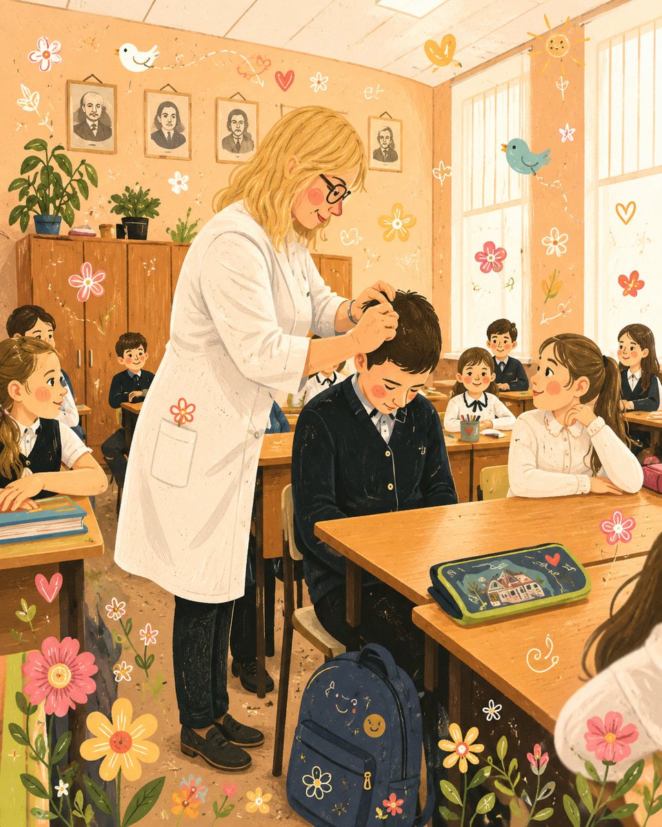 将这张照片转化为充满奇趣的民俗风扁平插画，并添加涂鸦元素。保留原始构图和人物，但将所有细节简化为干净、色彩鲜明的扁平形状，呈现手工制作的童趣质感。使用粉彩色与鲜艳的色彩，搭配红润…