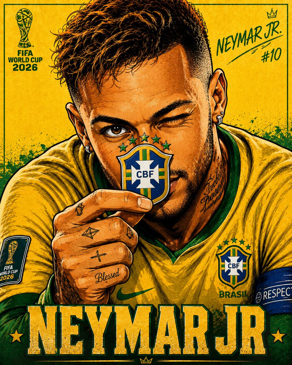 超精细 FIFA 2026 世界杯 波普艺术动漫插画，主体为 [SUBJECT]，特写肖像，身体前倾，左眼眨眼，右眼直视观众，左手拿着一枚微型 [COUNTRY LOGO / E…
