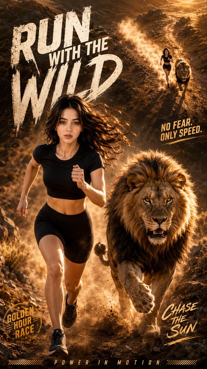 超写实 IMAX 级 Netflix 风格电影感双重曝光动作海报肖像，9:16 竖版构图，创建一个戏剧性的全身远距离正面奔跑场景，在一个 r… 使用 @lovimg_com 创作…