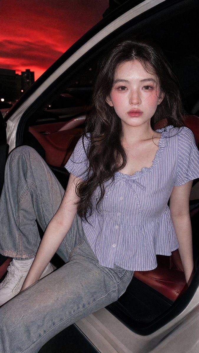 与附件文件中的脸100%相同——眼睛、鼻子、嘴巴和脸保持不变。娇小女性，身材纤细。皮肤白皙、光滑、细腻、有光泽——健康感、反射光线、柔和观感。肩部与锁骨线条分…
