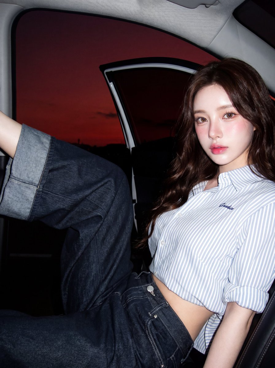 与附件文件中的脸100%相同——眼睛、鼻子、嘴巴和脸保持不变。娇小女性,身材纤细。皮肤白皙、光滑、细腻、有光泽——健康感、反射光线、柔和观感。肩部与锁骨线条分明。天然素颜肌肤,可…