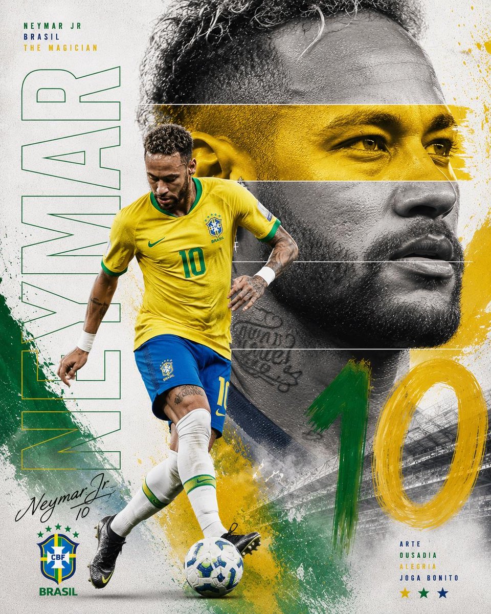 创作一张高端体育海报，采用 Nike × FIFA世界杯编辑级广告大片风格。以一位传奇足球运动员作为主角，采用充满力量感的全身动态动作姿势，叠加在一幅超大的灰度特写肖像之前。横跨…