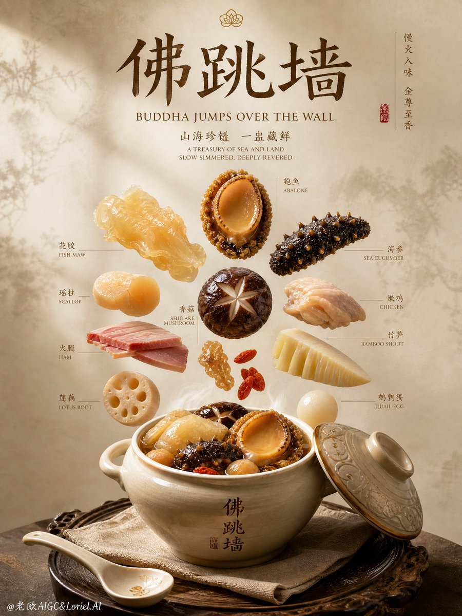 水印,签名,用户界面,应用界面,随机文字伪影,乱码文字,无法辨认的排版,低端字体,粗糙的黑色粗体字,廉价菜单风格,拥挤的宴会场景,油腻混乱,凌乱的食材,塑料感的汤品,模糊图像,低…