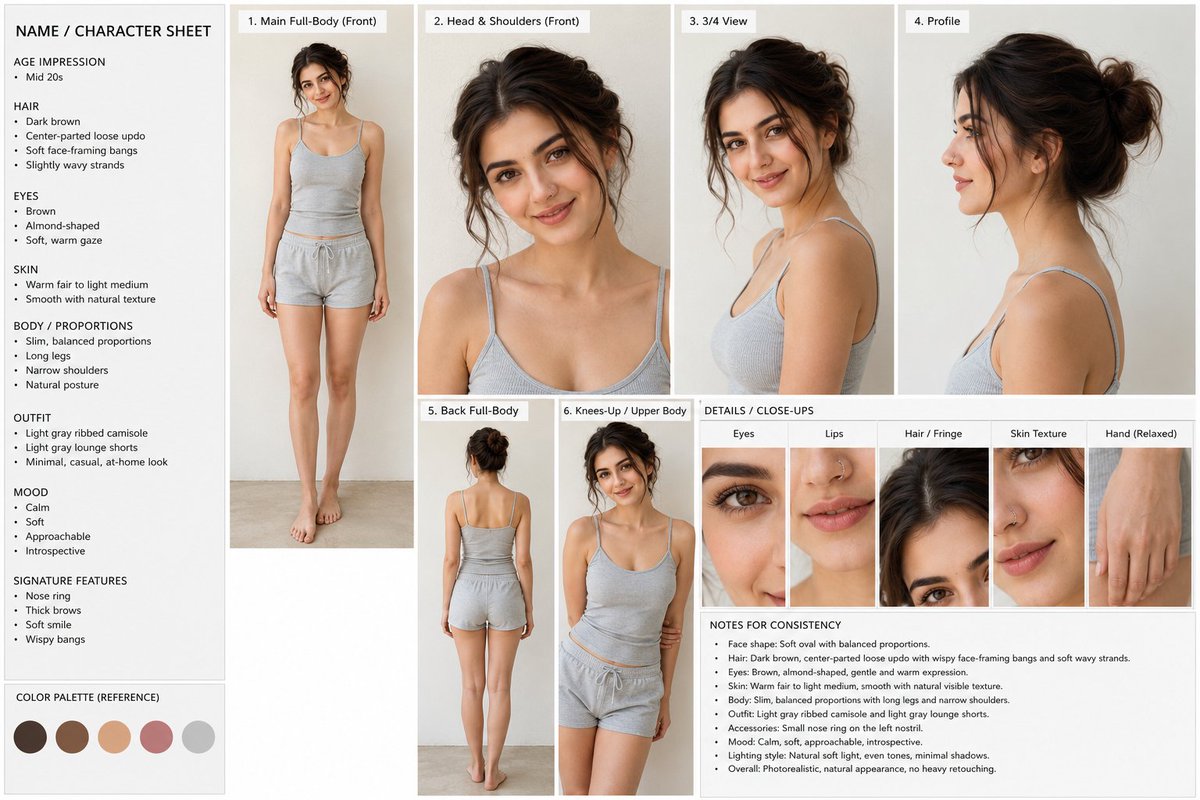 这个提示词真的很棒 GPT Image 2 { "task": "Create a single-page photorealistic character…
