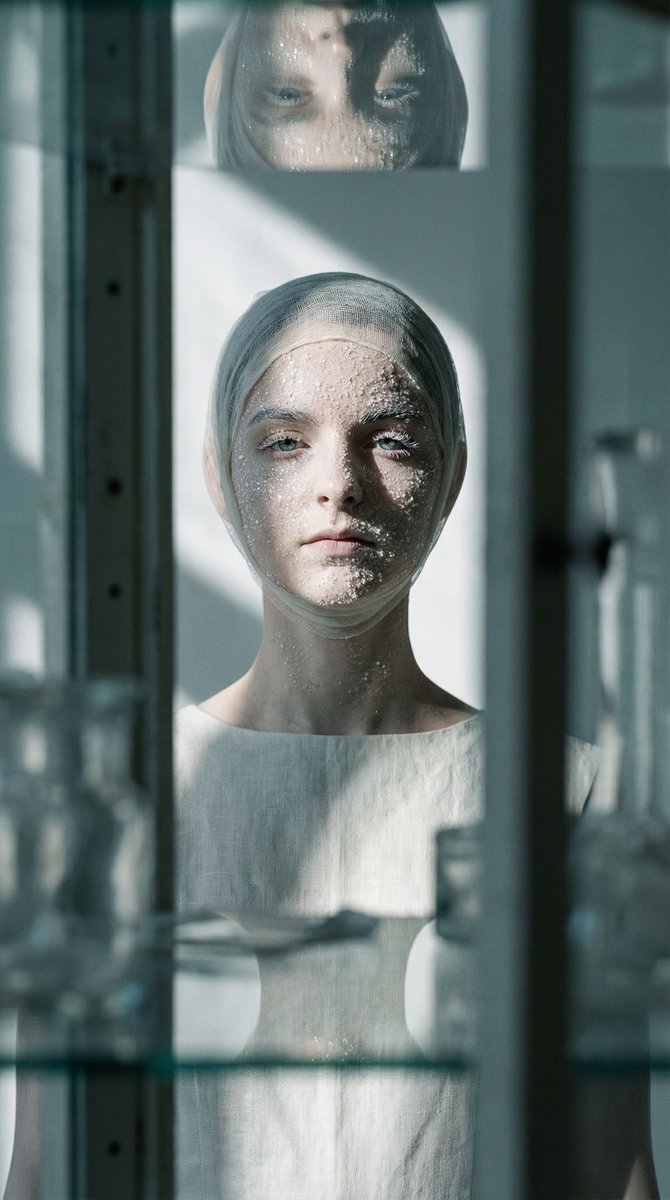 { "vibe_title_en": "Crystallized Authority", "master_prompt": "A voyeuristic, telephoto s…