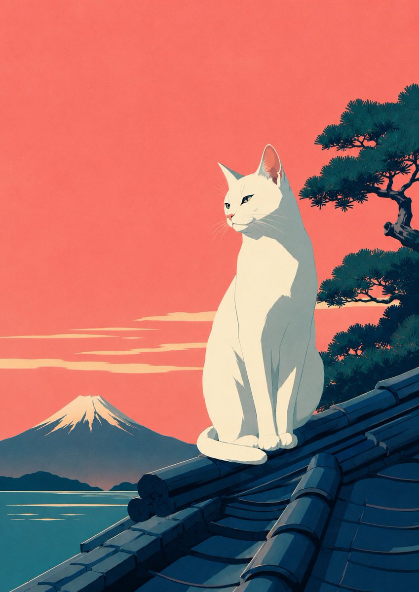 https://t.co/Q7csxiZPOM 一幅精致的日式插画，带有复古旅行海报的感觉，以 [xxx] 作为主体。参照高端日系时尚插画的风格来刻画主体：修长优雅的轮廓、匀称优…