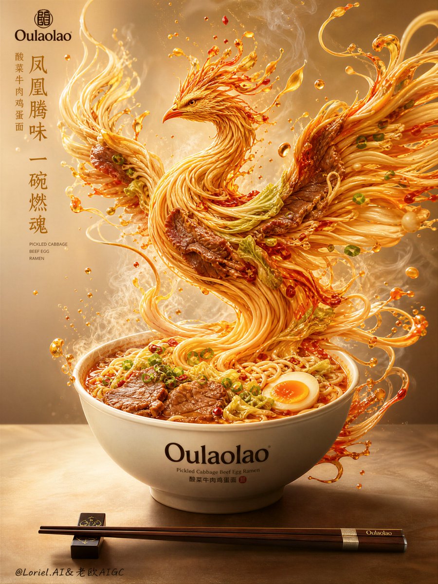 碗上方分离的龙，通用奇幻龙，西方龙解剖结构，杂乱的道具，拥挤的餐桌，廉价的方便面广告，塑料感的汤，断裂的面条，过多的背景元素，低细节的食材，卡通食物，薄弱的品牌感，一次性筷子的外…