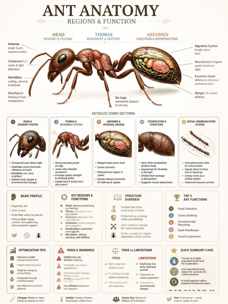 百科全书信息图 GPT Image 2 on @TapNow_AI prompt { "type": "image_prompt", "title": "Ant Anatomy…