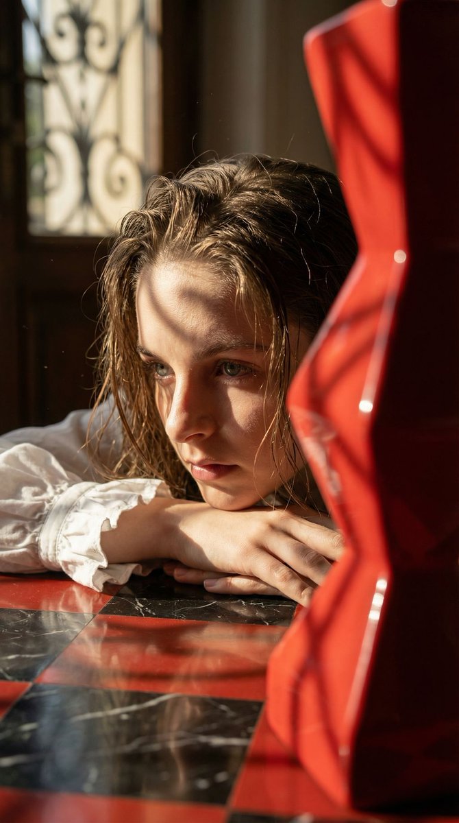 { "vibe_title_en": "The Crimson Gambit", "master_prompt": "A cinematic, surreal close-up…