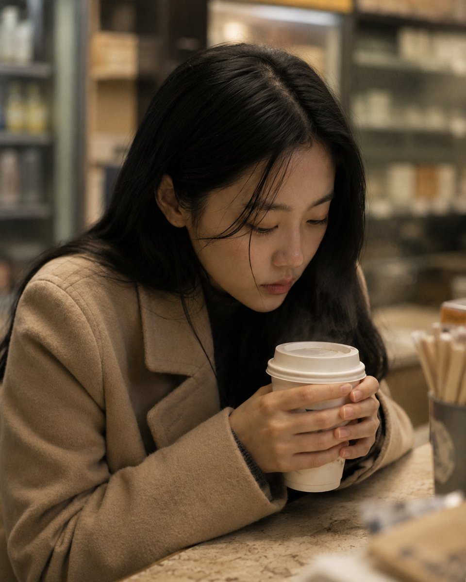 GPT Image 2 on ChatGPT 情绪系列片《公寓一夜》- 15 One Night in the Apartment - Part 15 Hot Coffee, W…
