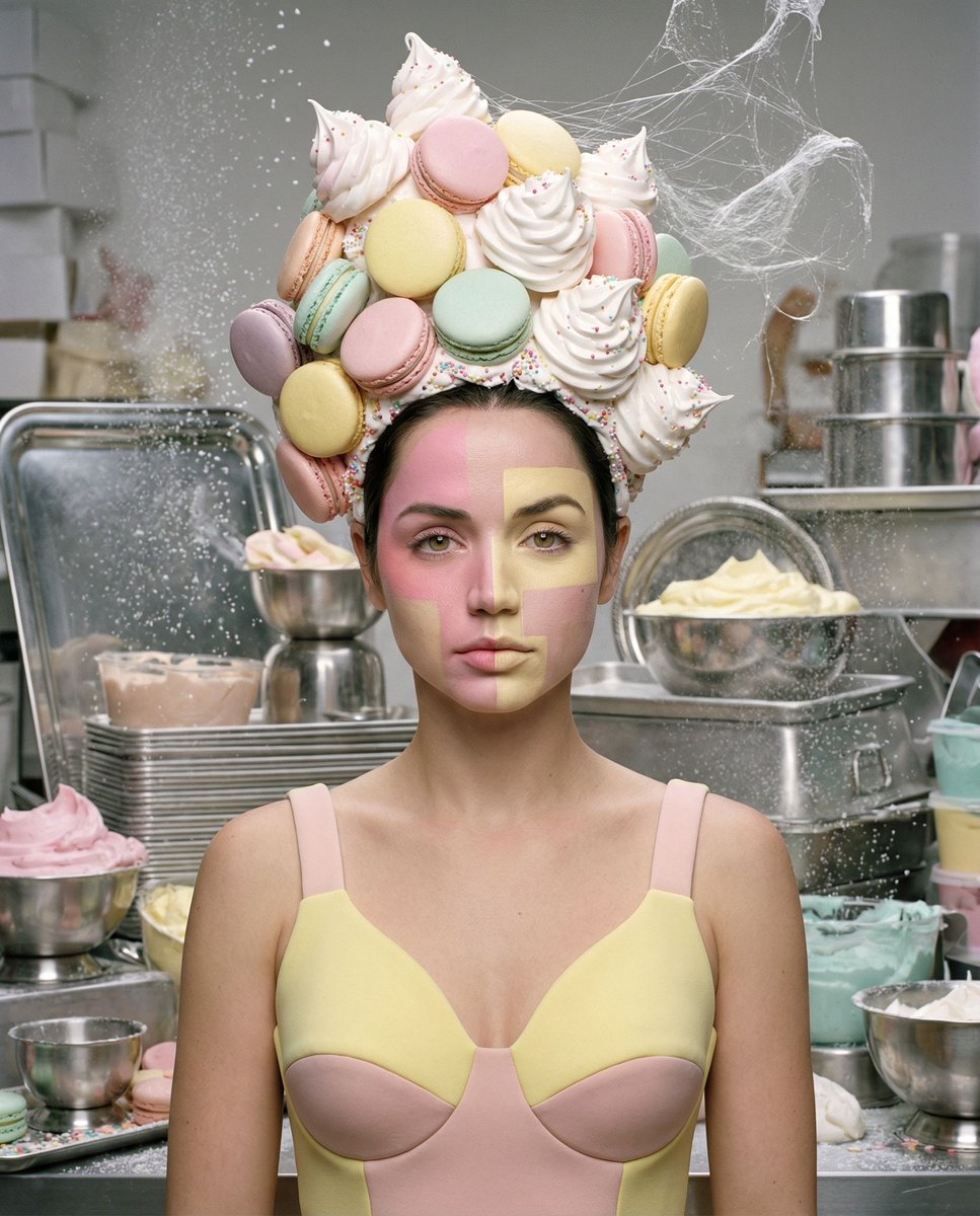 { "vibe_title_en": "Haute Confection", "master_prompt": "一张超写实的、中画幅的时尚编辑级人物肖像,主角散发着\"高冷冷漠…