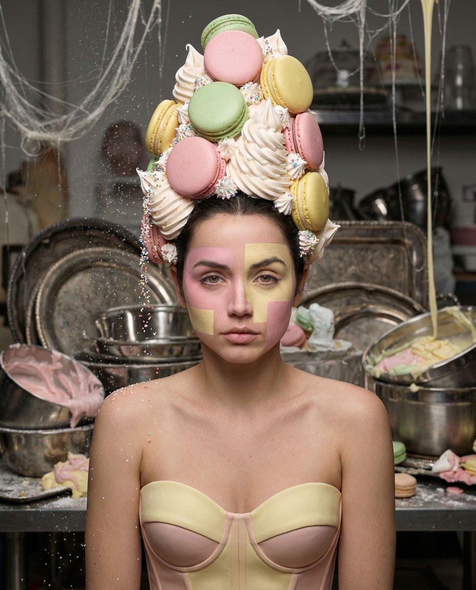 { "vibe_title_en": "Haute Confection", "master_prompt": "一张超写实的、中画幅的时尚编辑级人物肖像,主角散发着\"高冷冷漠…
