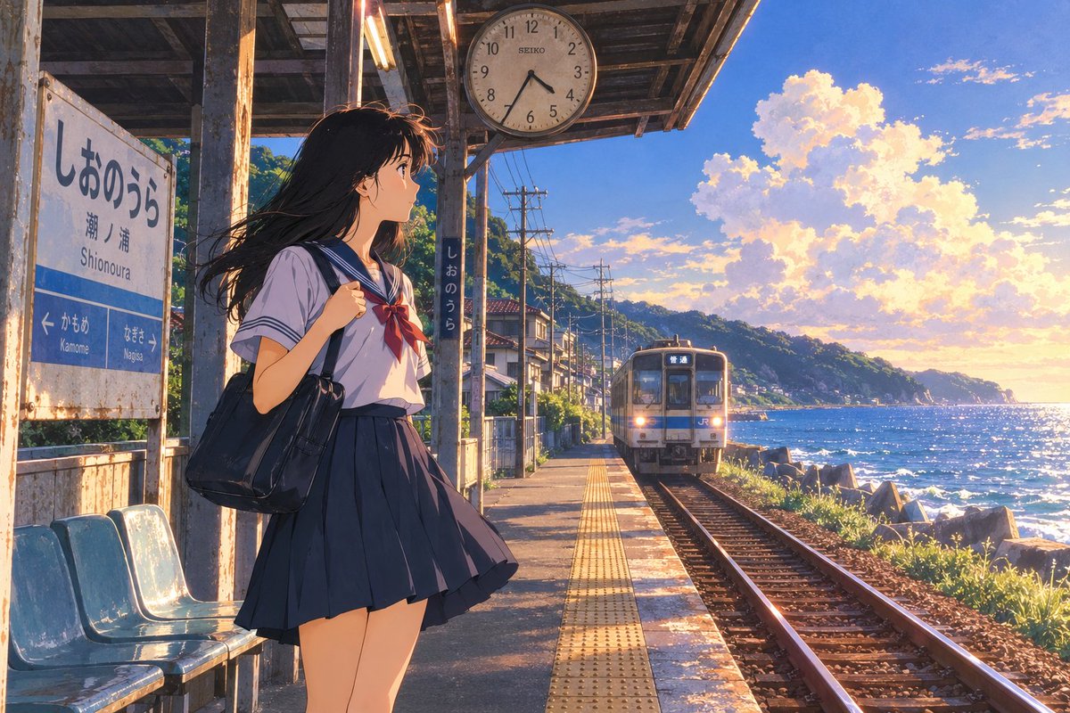 一幅永恒的1980年代末至1990年代初的日本动漫插画，精湛的手绘技艺，背景质感丰富细腻，水彩晕染精致微妙，赛璐璐动画美学若有若无，柔和的胶片颗粒感，富有氛围…