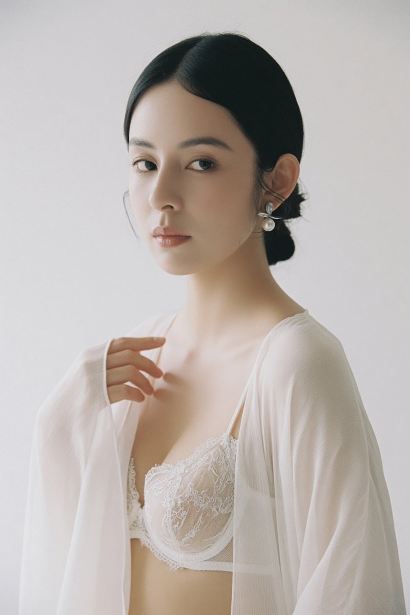 GPT Image 2 on ChatGPT Prompt ⬇️⬇️⬇️ 一位年轻成年东亚女性，上半身近景肖像，画面从胸部以上至头顶。人物位于画面中央略偏右…