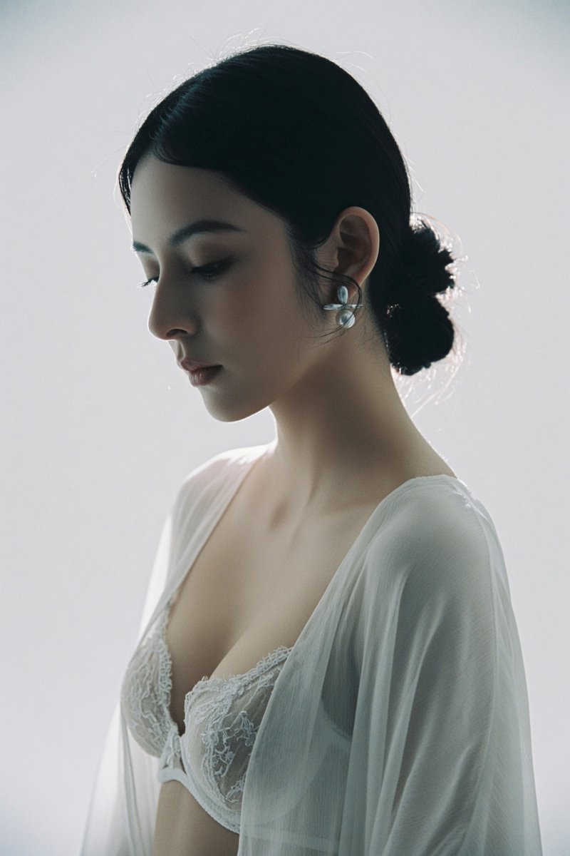 GPT Image 2 on ChatGPT Prompt ⬇️⬇️⬇️ 一位年轻成年东亚女性,上半身近景肖像,画面从胸部以上至头顶。人物位于画面中央略偏右,身体微微侧向左侧约2…
