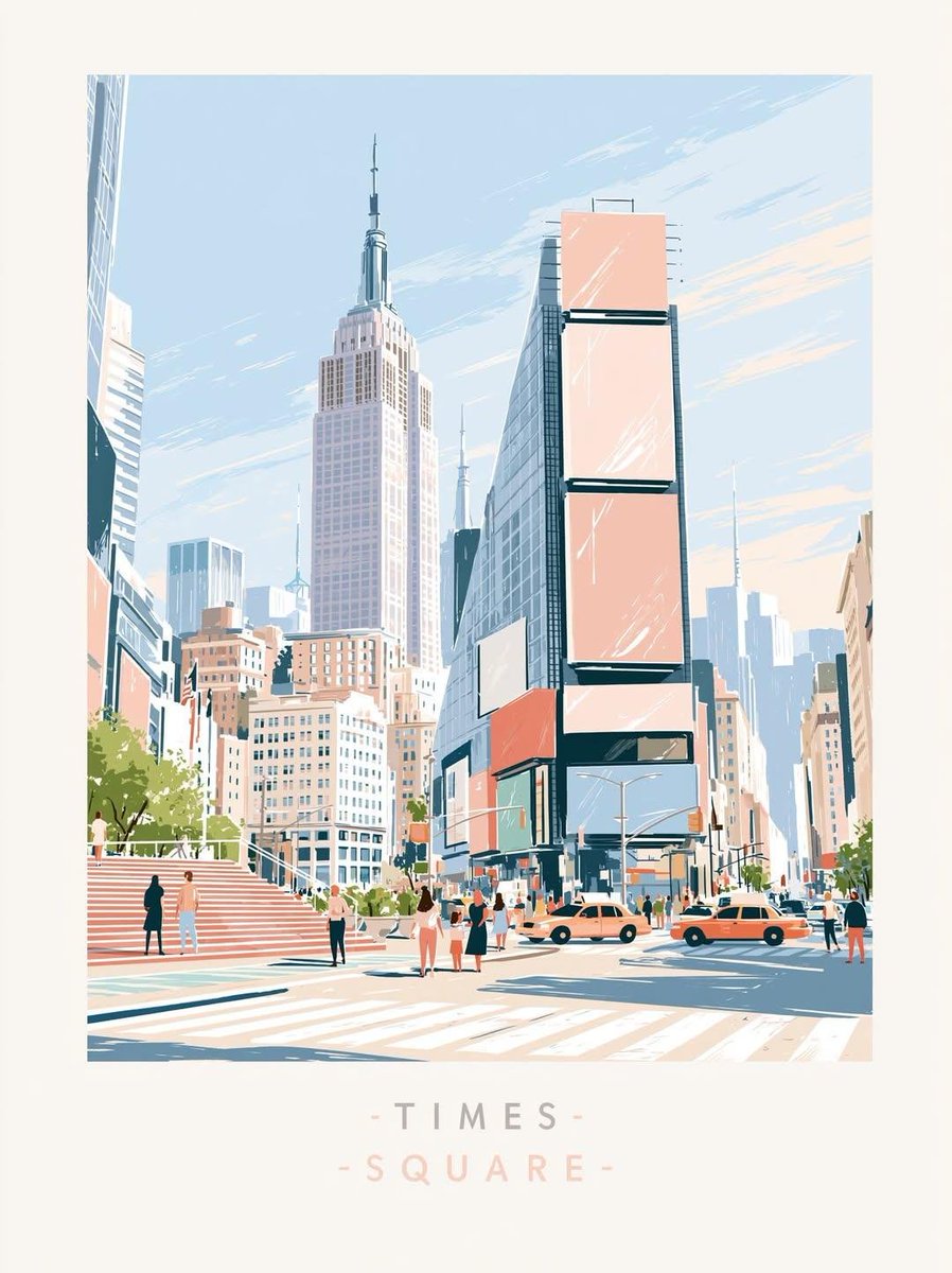 编辑风格旅行海报插画，描绘[COUNTRY]（国家）[CITY]（城市）的[LANDMARK]（地标），平面矢量艺术，极致简约主义，中世纪现代风格，斯堪的纳维亚平面设计，前景为风…