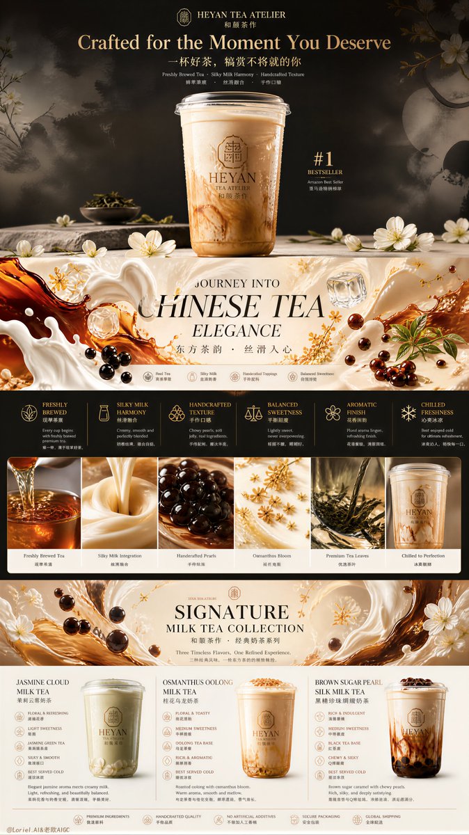 廉价奶茶海报，杂乱布局，卡通饮品，伪造的液体质感，塑料珍珠，霓虹灯过度饱和，老式俗气的中国装饰，粗糙的书法，奶油细节低下，浑浊阴影，产品主体性弱，AI 感的饮料，包装逻辑差，杂乱…