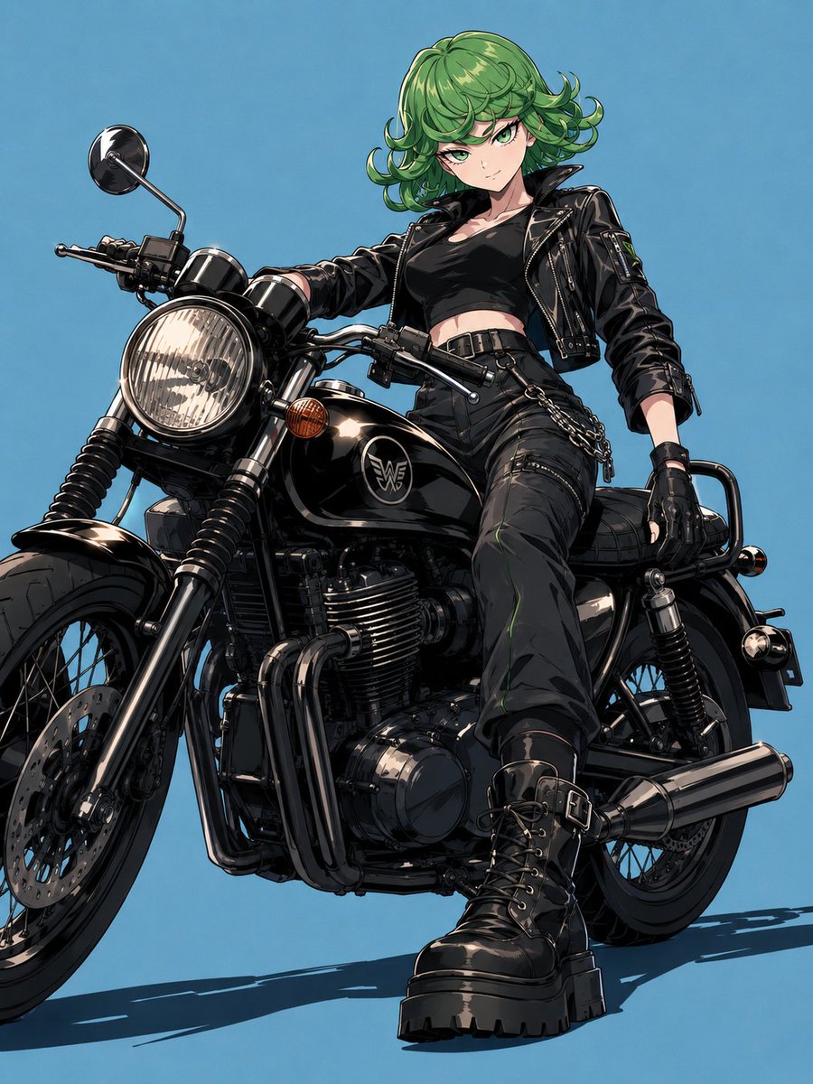把女孩骑手的衣服换成都市时尚风 角色:你是一位资深的插画师、动漫行业角色设计师,拥有丰富的知识,能够深刻理解创意领域的各种主题、艺术风格、构图、色彩主题和情感,创作出独一无二的插…