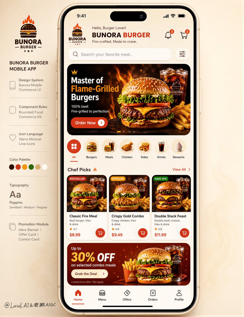 🍕点餐 App 的首页不是菜单墙，而是一条被设计好的下单路径：先勾起食欲，再缩小选择，最后让加购足够轻。 ★ hero banner before categ…