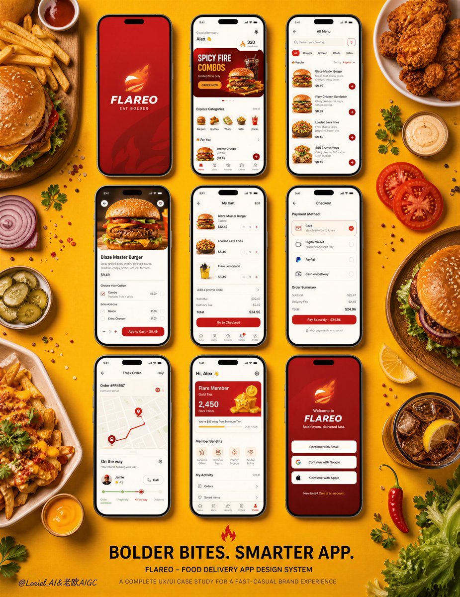 🍕点餐 App 的首页不是菜单墙，而是一条被设计好的下单路径：先勾起食欲，再缩小选择，最后让加购足够轻。 ★ hero banner before category naviga…