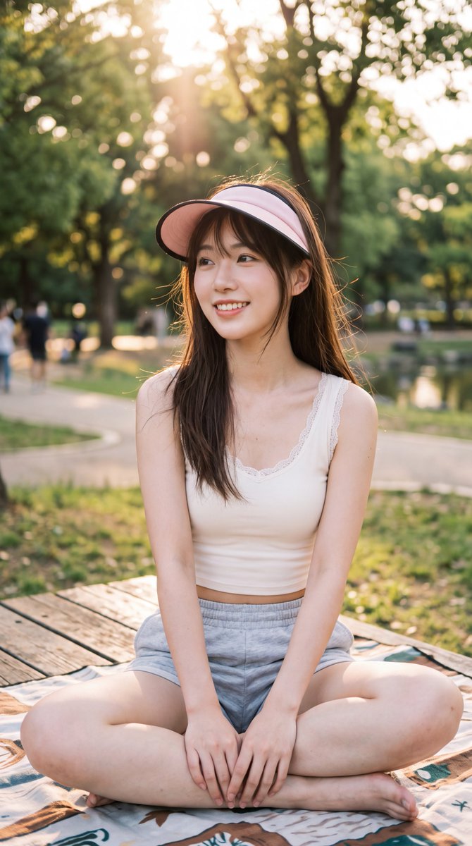 [Nano Banana 2 提示词] | ar 9:16 4K 创建于 @TopviewAIhq @topviewaijp #Topview 阳光野餐 一位美丽的东亚年轻女性…