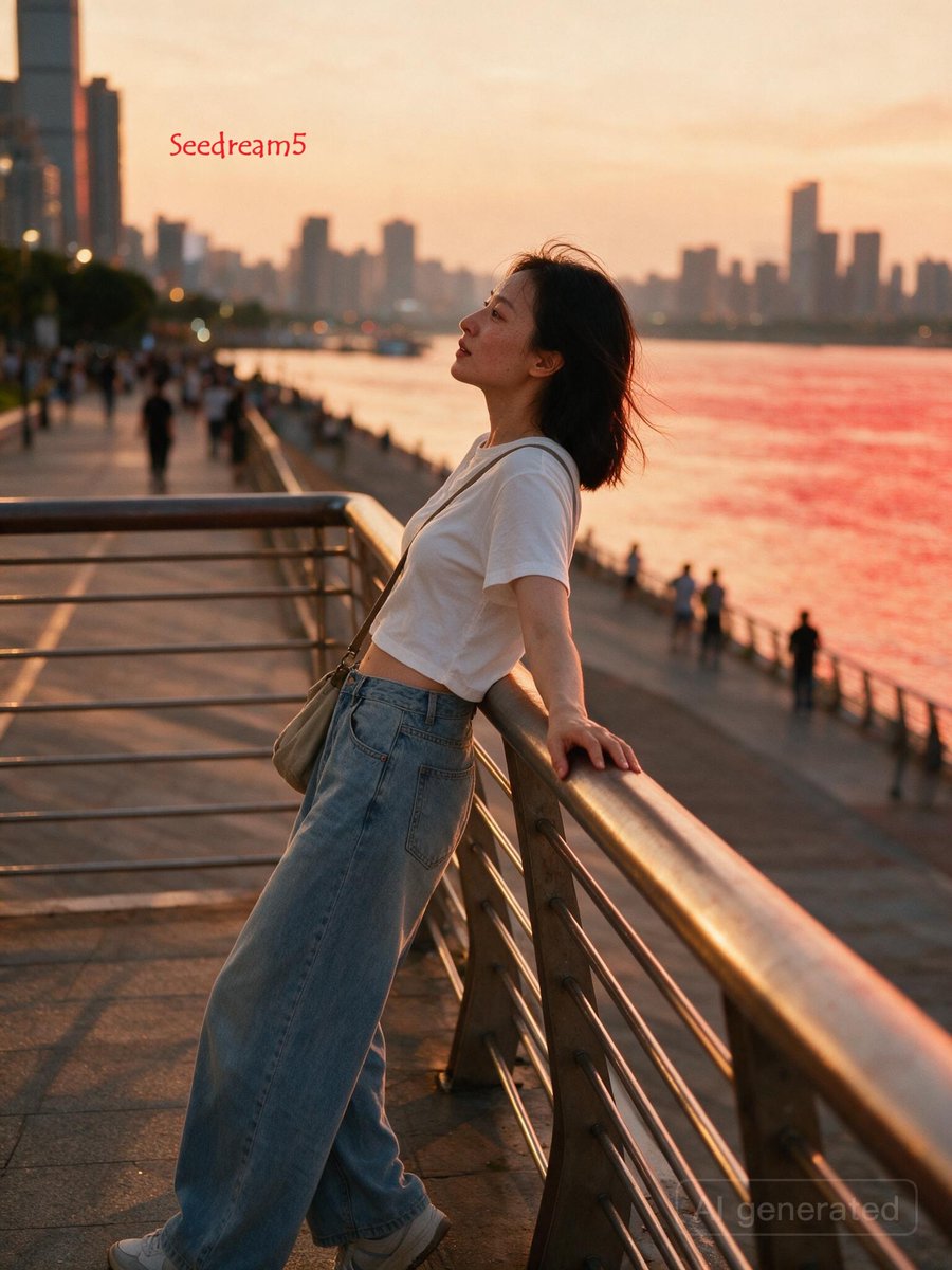 3:4，iPhone 17 后置摄像头搭配 35mm 镜头，写实随性的日常抓拍照片。 主体：25 岁以上、身形纤细的中国女性，干净自然的发型，身着柔软白色短款…