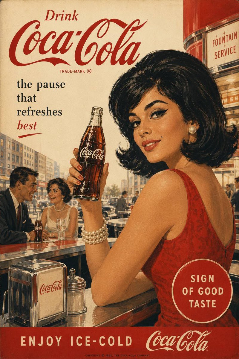 GPT Image 2 在 ChatGpt 上 提示词 ⤵️ 一张地道的 1960 年代美国 [BREW] 广告海报,复古中世纪商业插画风格,[PERSON DESCRIPTIO…