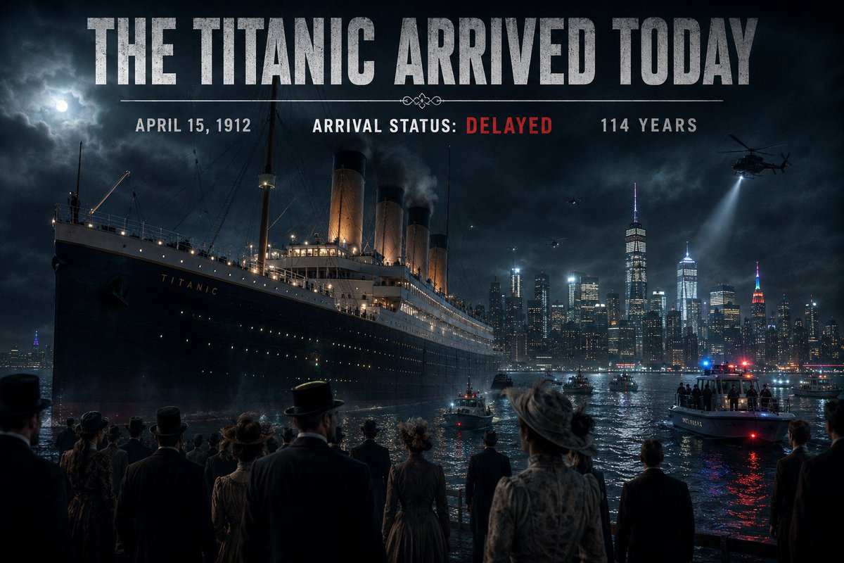 { "title": "TITANIC NEVER SANK（泰坦尼克号从未沉没）", "scene": "现代纽约港一个黑暗而风暴交加的夜晚。RMS 泰坦尼…