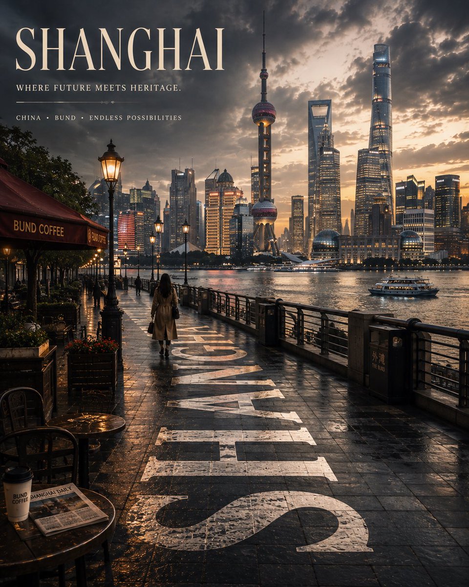 为 [CITY]（[COUNTRY]）创作一张高级的 4:5 纵向电影感旅行海报，采用完全原创的编辑概念，捕捉该目的地独特的身份、氛围、建筑、文化与视觉特征。 场景 从精致的电影…