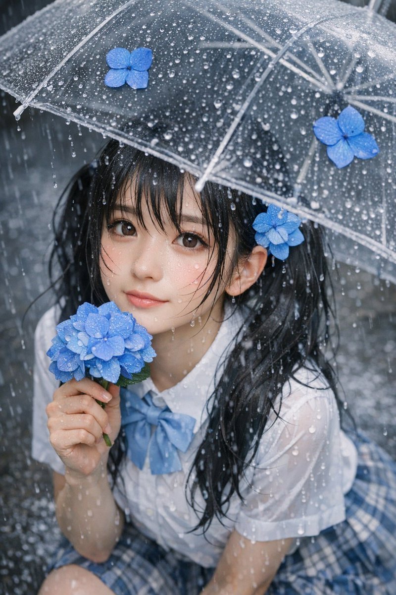 [GPT Image 1.5 Prompt] ar 2:3 High 一张高角度特写肖像照：一位可爱的年轻东亚女性，皮肤白皙，有着一双大大的、富于表现力的棕色眼睛，微微仰头望向镜…