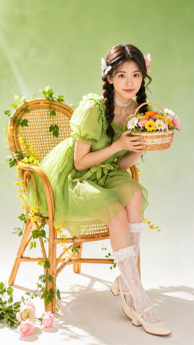 使用 GPT Image 2 创作。只需上传一张本人的肖像照片，即可生成这种柔和、自然、如童话般的照片，同时保留你自己的身份特征。 服装、场景、光线和整体氛围…