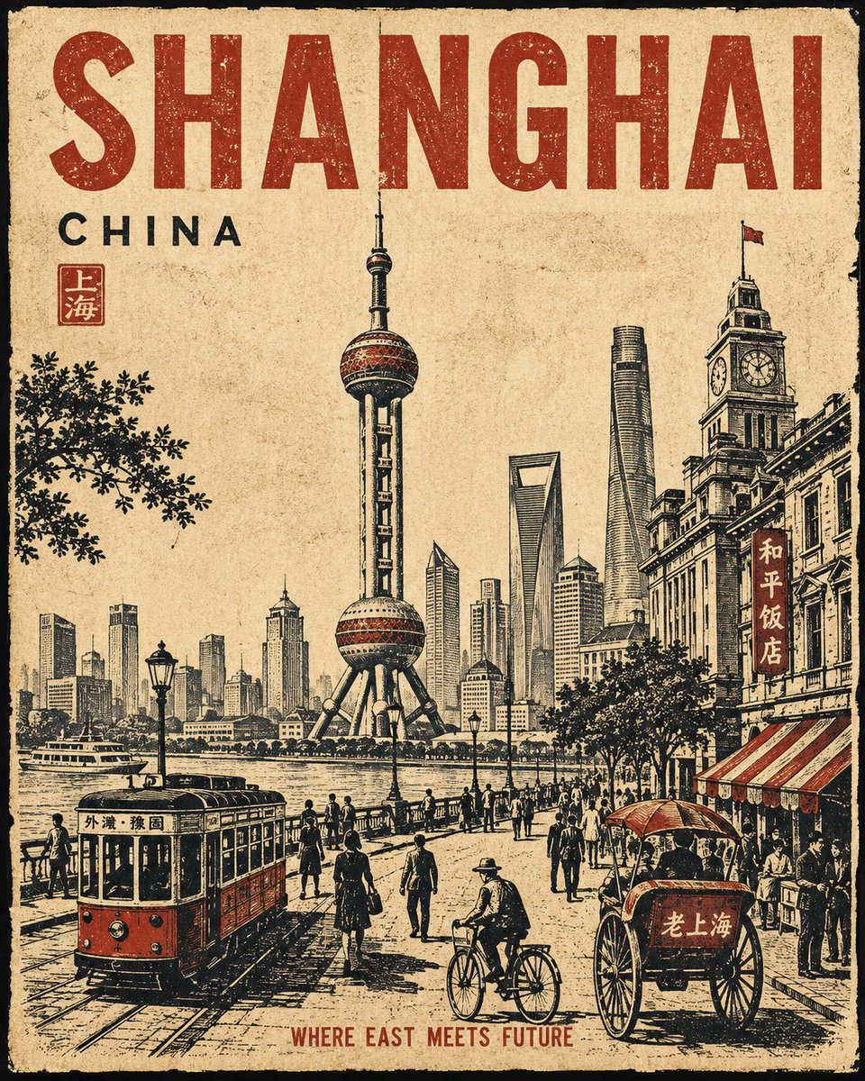 为[城市]、[国家]创作一张高级品质的4:5竖版复古旅行海报。每次生成都需遵循相同的视觉结构、构图、比例和艺术处理方式。最终成品必须感觉像是同一系列收藏海报中的一员。 固定构图…